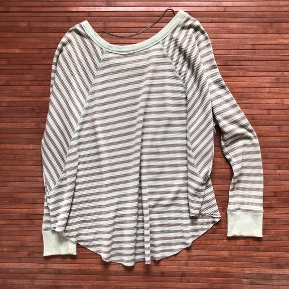 ✨Free People • Love Bug Thermal Striped Top - Picture 7 of 7